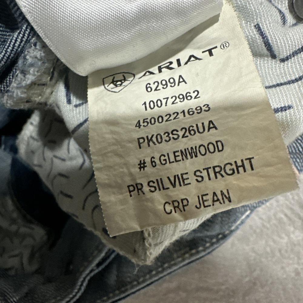 Ariat Real Jeans Women's Size 29 Perfect Rise Straight Leg Cowgirl Western NWT - Picture 5 of 8